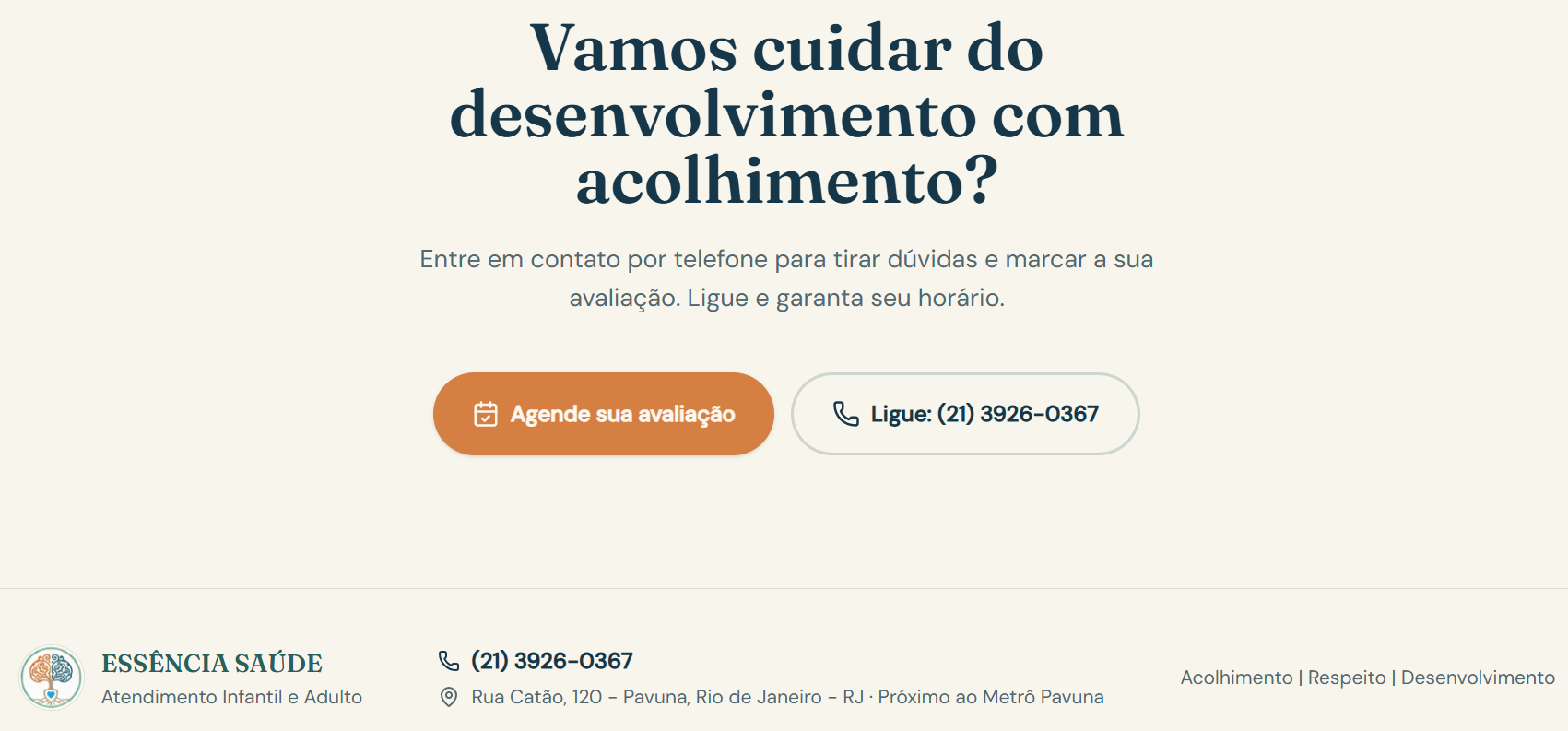 Contato e rodapé